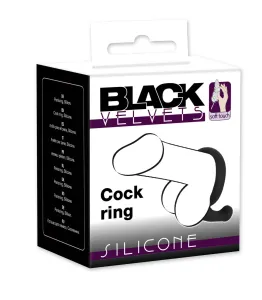You2Toys Black Velvet Cockring - kroužek na penis se stimulátorem hráze (černý)