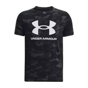 Under Armour UA Sportstyle Logo Aop SS Triko dětské Černá #5259448