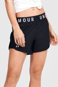 Tréninkové šortky Under Armour 1355791 dámské, černá barva, s potiskem, medium waist