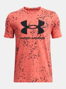 Under Armour UA Sportstyle Logo Aop SS Triko dětské Růžová