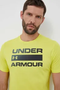 Tričko Under Armour žlutá barva, s potiskem, 1329582