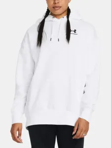 Under Armour Essential Flc OS Hoodie Mikina Bílá