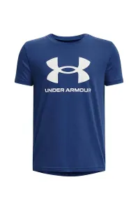 Dětské bavlněné tričko Under Armour černá barva, s potiskem
