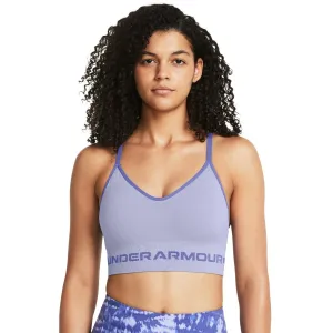 Under Armour UA Seamless Low Long Sportovní podprsenka Fialová