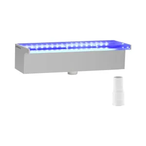 Chrlič vody 30 cm LED osvětlení modrá/bílá barva nízký vývod vody - Chrliče vody Uniprodo