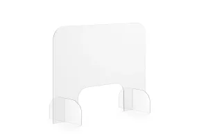B-zboží Ochranná přepážka 80 x 60 cm akrylové sklo podávací okénko 40 x 20 cm - Zboží z druhé ruky Uniprodo