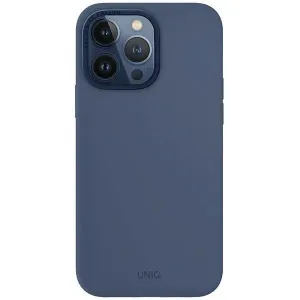Nabíjecí pouzdro UNIQ Lino Hue Magclick pro iPhone 15 Pro Max - tmavě modré