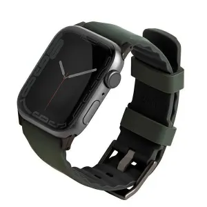 Řemínek UNIQ Linus pro Apple Watch 1/2/3/4/5/6/7/8/SE/SE2/Ultra 42/44/45/49 mm - zelený