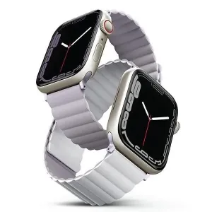 Řemínek UNIQ strap Revix Apple Watch Series 4/5/6/7/8 / SE / SE2 / Ultra 42/44 / 45mm. Reversible Magnetic lilac-white (UNIQ-45MM-REVLILWHT)