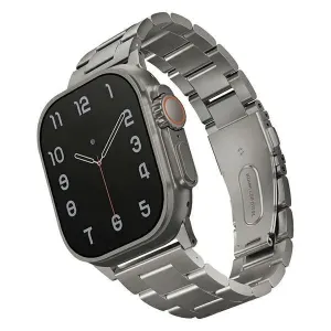 Řemínek Uniq Osta z nerezové oceli pro Apple Watch 1/2/3/4/5/6/7/8/SE/SE2/Ultra 42/44/45/49 mm - stříbrný