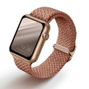 Uniq Aspen Braided řemínek pro Apple Watch 42/44/45/Ultra 49mm růžový
