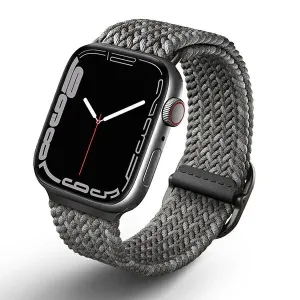 Pletený řemínek UNIQ Aspen pro Apple Watch 1/2/3/4/5/6/7/8/SE/SE2 44/42/45 mm - šedý
