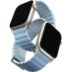 Uniq Revix Premium Edition Reversible Magnetic řemínek pro Apple Watch 41/40/38mm arkticky modrý/svě