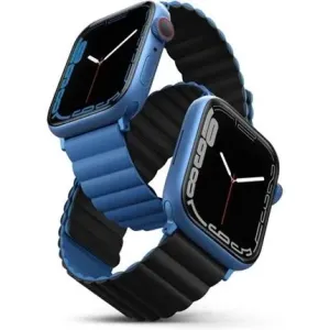 Uniq Revix Reversible Magnetic řemínek pro Apple Watch 42/44/45/Ultra 49mm modrý/černý