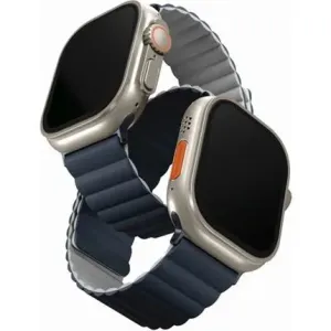 Uniq Revix Reversible Magnetic řemínek pro Apple Watch 42/44/45/Ultra 49mm modrý/šedý