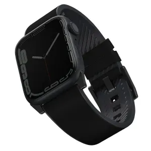 Uniq Straden voděodolný kožený řemínek pro Apple Watch 42/44/45/Ultra 49mm černý