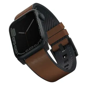 Uniq Straden voděodolný kožený řemínek pro Apple Watch 42/44/45/Ultra 49mm hnědý