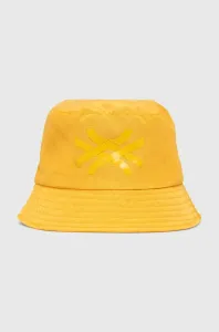 Dětský klobouk United Colors of Benetton žlutá barva