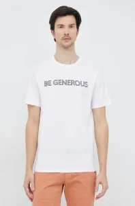 Bavlněné tričko United Colors of Benetton bílá barva #5010170