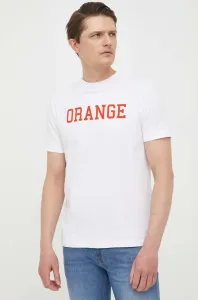 Bavlněné tričko United Colors of Benetton bílá barva, s potiskem #5902359