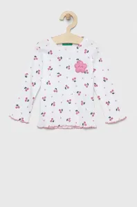 Dětská bavlněná košile s dlouhým rukávem United Colors of Benetton růžová barva #4942150
