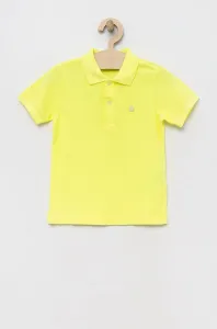 Dětská bavlněná polokošile United Colors of Benetton žlutá barva #5094945