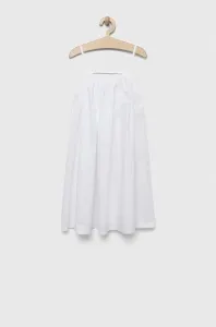Dětské bavlněné šaty United Colors of Benetton bílá barva, midi #5658219