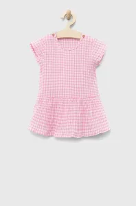 Dětské bavlněné šaty United Colors of Benetton růžová barva, mini #5043172