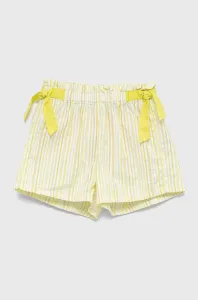 Dětské bavlněné šortky United Colors of Benetton žlutá barva, vzorované