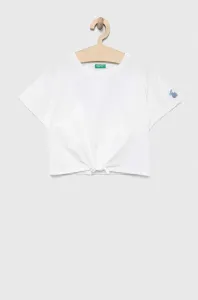 Dětské bavlněné tričko United Colors of Benetton bílá barva #5165433