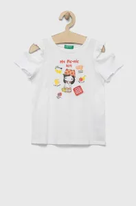 Dětské bavlněné tričko United Colors of Benetton bílá barva #5165112