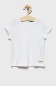 Dětské bavlněné tričko United Colors of Benetton bílá barva #4745739