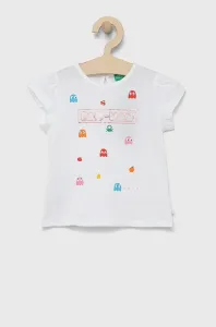 Dětské bavlněné tričko United Colors of Benetton bílá barva #5795979