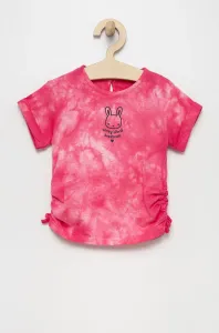 Dětské bavlněné tričko United Colors of Benetton růžová barva #4343606