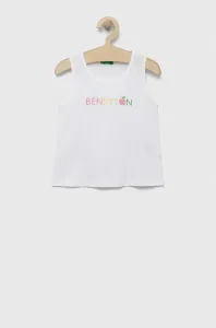 Dětský bavlněný top United Colors of Benetton bílá barva #5164715