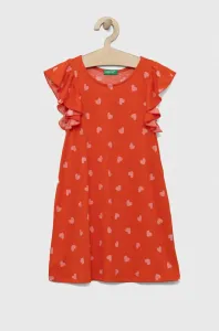 Dívčí šaty United Colors of Benetton červená barva, mini #5164072