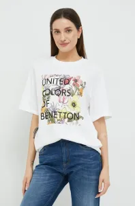 Bavlněné tričko United Colors of Benetton bílá barva #3802346