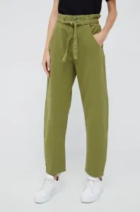 Džíny United Colors of Benetton dámské, zelená barva, medium waist