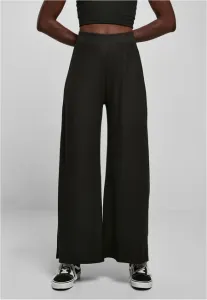 Urban Classics Ladies Rib Jersey Wide Leg Pants black #1129009
