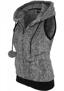 Urban Classics Ladies Melange Teddy Vest blk/wht #1125104