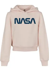 NASA dětská Cropped mikina s kapucí, růžová - 110/116