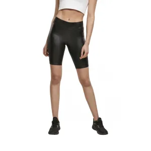 Urban Classics Ladies Imitation Leather Cycle Shorts S