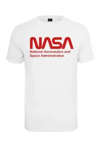 NASA pánské tričko Wormlogo, bílé - XS