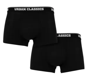 Urban Classics pánské boxerky, 2-PACK, černá - L