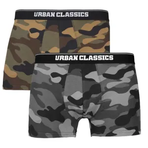 Urban Classics pánské boxerky 2-pack, woodcamo + darkcamo - XXL