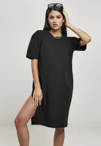 Urban Classics Ladies Organic Oversized Slit Tee Dress black #1127229