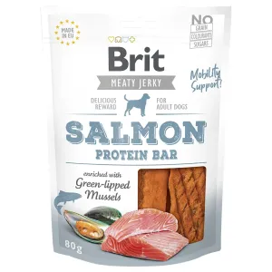 BRIT meaty jerky  SALMON protein bar - 80g