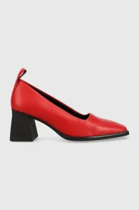 Kožené lodičky Vagabond Shoemakers HEDDA červená barva, na podpatku, 5303.101.47 #5005495