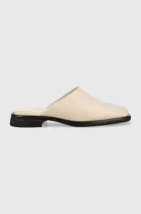 Kožené pantofle Vagabond Shoemakers BRITTIE dámské, béžová barva, 5551.001.02