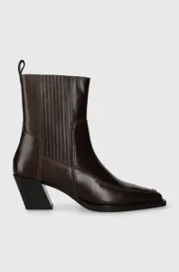 Kožené kotníkové boty Vagabond Shoemakers ALINA dámské, hnědá barva, na podpatku, 5421.201.35